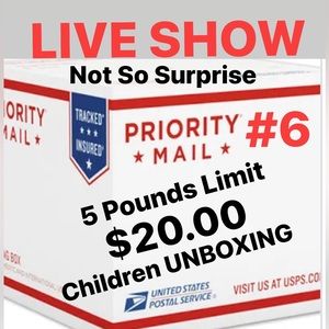 LIVE SHOW Children Unboxing $20.00 for 5 pound Box